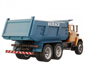 KrAZ 65055 dump truck 2004 3D Model