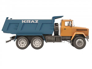 KrAZ 65055 dump truck 2004 3D Model