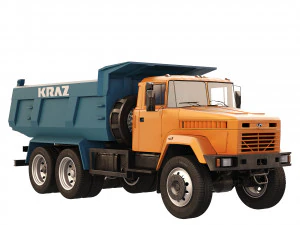 KrAZ 65055 dump truck 2004 3D Model