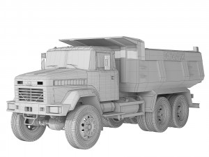KrAZ 65055 dump truck 2004 3Dモデル