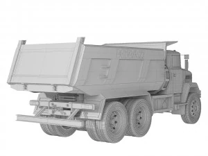 KrAZ 65055 dump truck 2004 3D Model