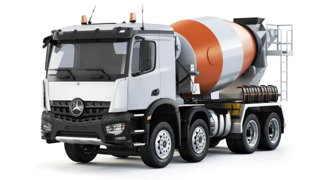 Mercedes-Benz Arocs 3540 Concrete Mixer 2022 3D Model .c4d .max .obj .3ds .fbx .stl .blend