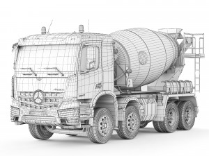 Mercedes-Benz Arocs 3540 Concrete Mixer 2022 3D 모델