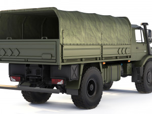 Mercedes-Benz Zetros 1833 tarpaulin body 2008 3D मॉडल