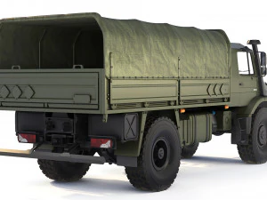 Mercedes-Benz Zetros 1833 tarpaulin body 2008 3D Model