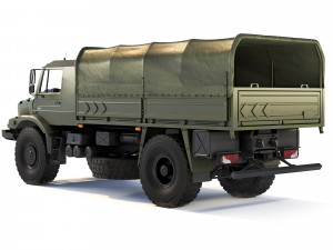 Mercedes-Benz Zetros 1833 tarpaulin body 2008 3D मॉडल