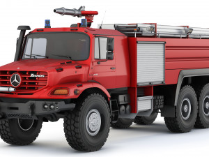 Mercedes-Benz Zetros 2733 fire truck 2022 3Dモデル