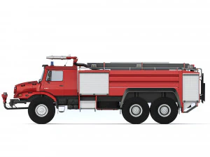Mercedes-Benz Zetros 2733 fire truck 2022 3D Model