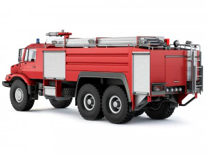 Mercedes-Benz Zetros 2733 fire truck 2022 3D Model