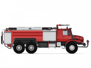 Mercedes-Benz Zetros 2733 fire truck 2022 3D Model