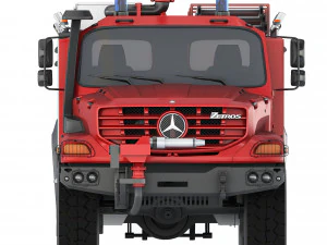 Mercedes-Benz Zetros 2733 fire truck 2022 3D Model
