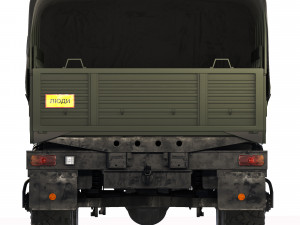 Ural 4320 tarpaulin body 1980 3D Model