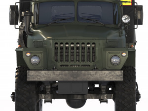 Ural 4320 tarpaulin body 1980 3D Model