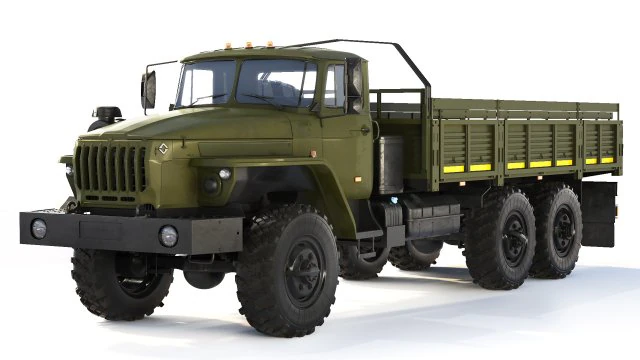 Ural 4320-0911 flatbed body 2015 3D Model .c4d .max .obj .3ds .fbx .stl .blend 