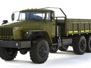 Ural 4320-0911 flatbed body 2015 3D Model