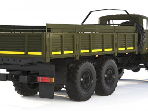 Ural 4320-0911 flatbed body 2015 3D Model