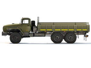 Ural 4320-0911 flatbed body 2015 Modelo 3D