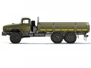 Ural 4320-0911 flatbed body 2015 3D Model