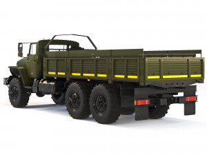 Ural 4320-0911 flatbed body 2015 Modelo 3D