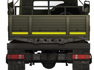 Ural 4320-0911 flatbed body 2015 Modelo 3D