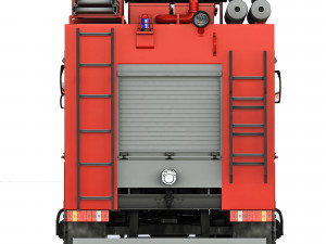 Ural 5557 AC-60-40 fire truck 2021 Model 3D