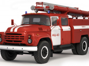 ZiL 130 AC-40 firecar 1978 3D 模型