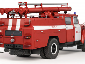 ZiL 130 AC-40 firecar 1978 3D Model