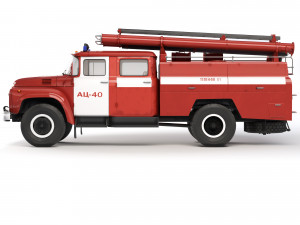ZiL 130 AC-40 firecar 1978 3D Model
