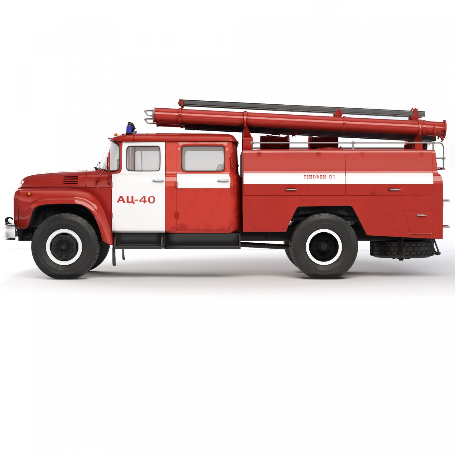 ZiL 130 AC-40 Firecar 1978 3D Модель In Грузовик 3DExport