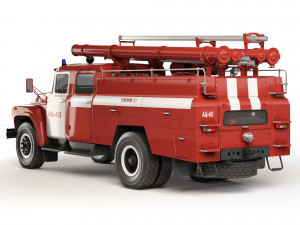 ZiL 130 AC-40 firecar 1978 3D Model