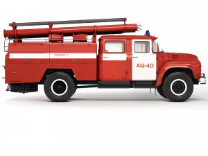 ZiL 130 AC-40 firecar 1978 3D Model
