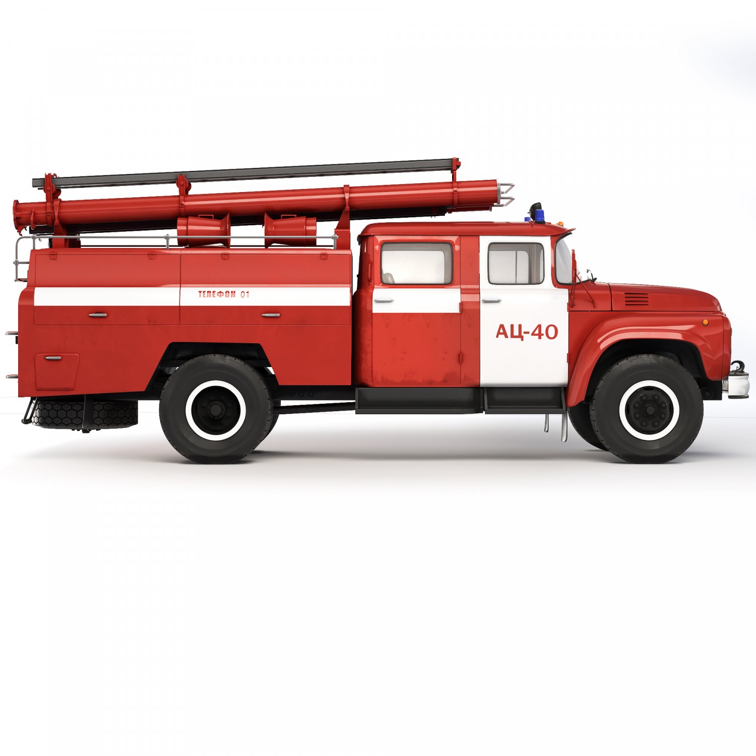 ZiL 130 AC-40 Firecar 1978 3D Модель In Грузовик 3DExport