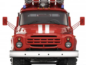 ZiL 130 AC-40 firecar 1978 3D Model