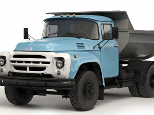 ZiL 130 dump truck MMZ 555 1965 3D-Modell