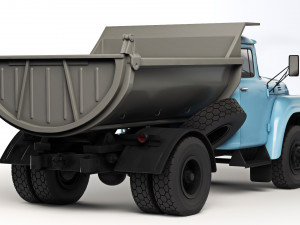 ZiL 130 dump truck MMZ 555 1965 3D Model