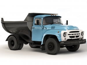 ZiL 130 dump truck MMZ 555 1965 3D Model