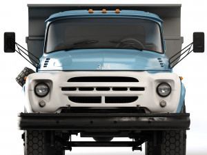 ZiL 130 dump truck MMZ 555 1965 3D Model