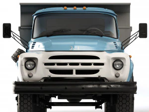 ZiL 130 dump truck MMZ 555 1965 3D Model