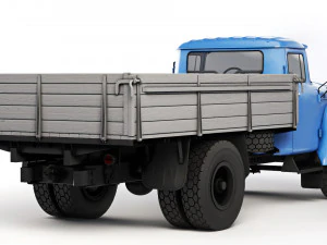 ZiL 130 flatbed body 1978 3D Model