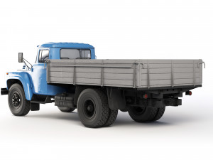 ZiL 130 flatbed body 1978 3D 모델