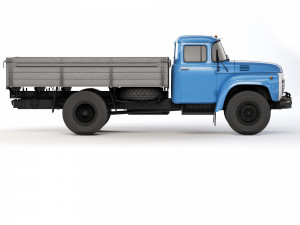 ZiL 130 flatbed body 1978 3D 모델