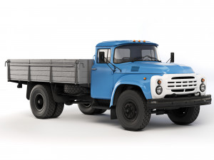 ZiL 130 flatbed body 1978 3D 모델