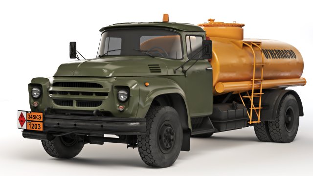 ZiL 130 TSV-6 1967 3D Model .c4d .max .obj .3ds .fbx .stl .blend 