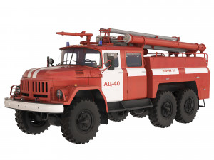 ZiL 131 AC-40 fire truck 1970 3D 模型
