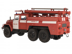 ZiL 131 AC-40 fire truck 1970 3D 模型