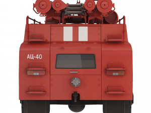 ZiL 131 AC-40 fire truck 1970 3D 模型