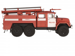 ZiL 131 AC-40 fire truck 1970 3D 模型