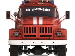 ZiL 131 AC-40 fire truck 1970 3D 模型