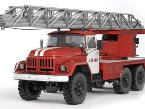 ZiL 131 AL-30 फायर ट्रक 1988 3D मॉडल