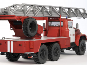 ZiL 131 AL-30 fire truck 1988 Modello 3D